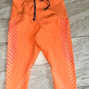 Nike Orange and Pink Performance Leggings Ergonomic Fit